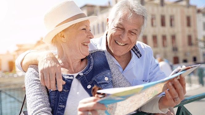  Senior couple exploring Arlington Heights